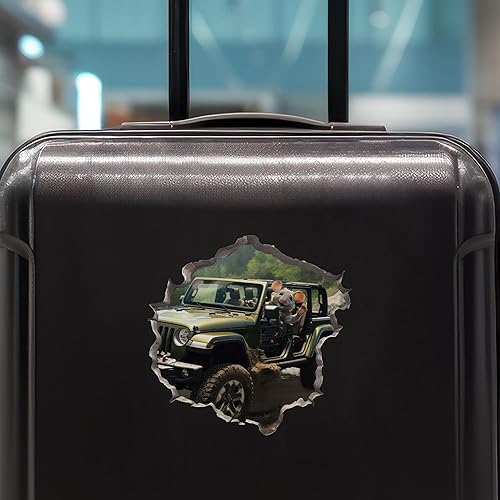 Miniatura 7 de Calcomanía de pared 3D para Jeep Wrangler con agujero de ratón