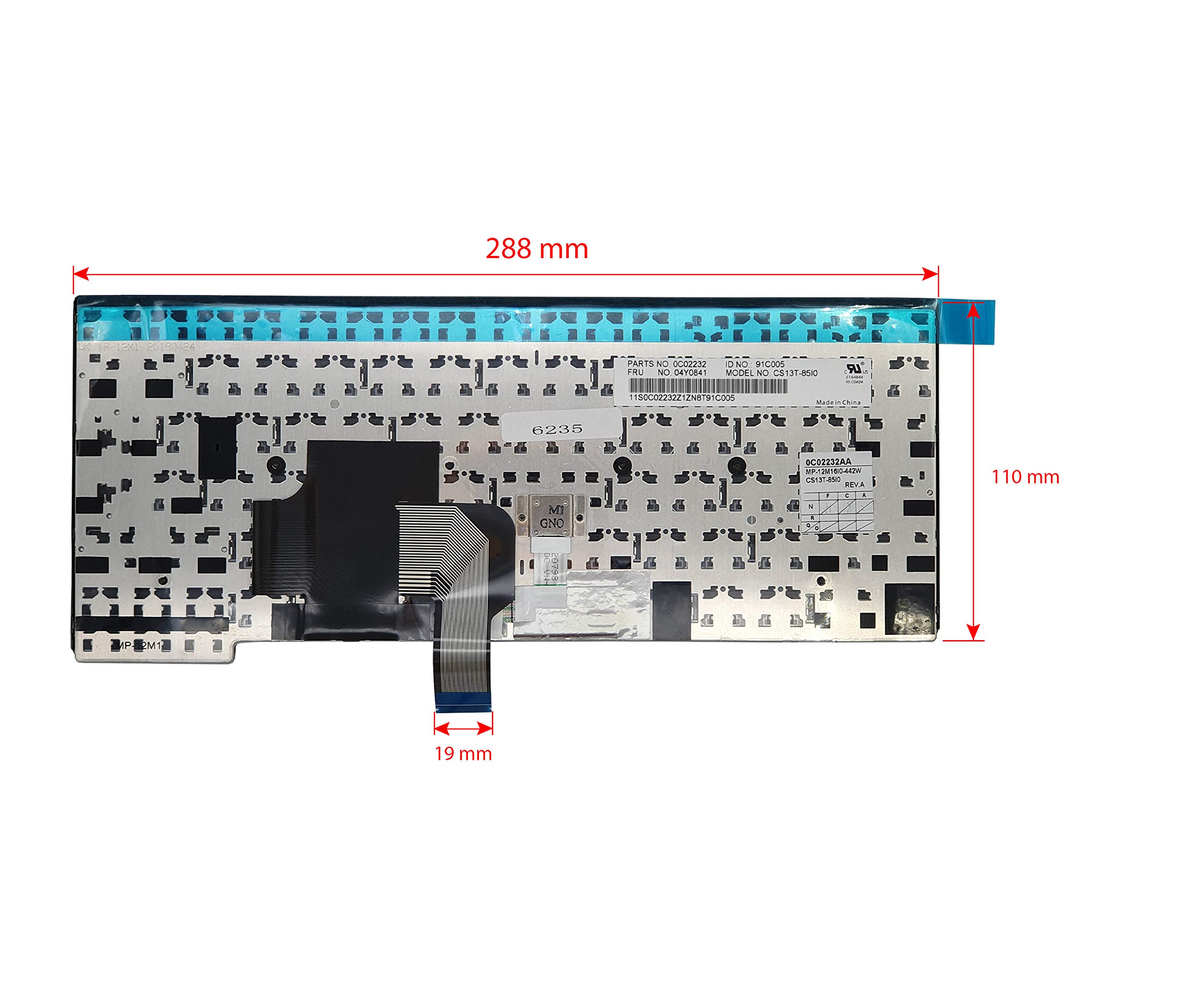 new net Keyboards - Tastiera Italiana Compatibile per Notebook Lenovo 0C02232 91C005 04Y0840 CS13T-85I0 MP-12M16I0-442W 04X0118 04X0156 00HW854 01AX327 0C43923 MP-12M26I0J387W