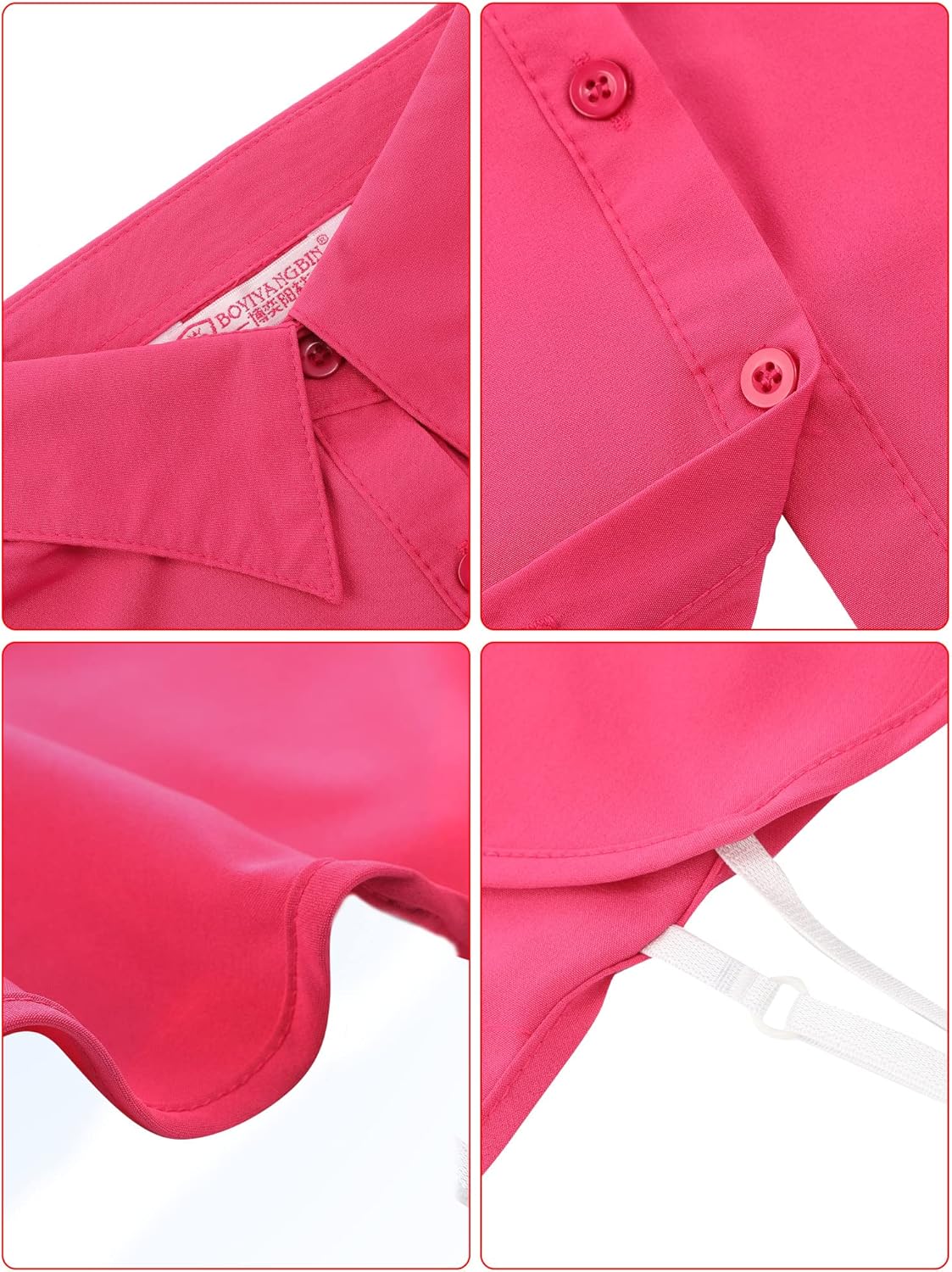 Syhood 4 Pcs Fake Collar Detachable False Dicky Collar Half Shirts Round for Women Outfits Halloween Costume Accessories - Image 4