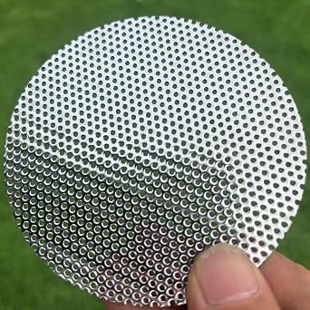 19 Gauge 4 inches Diameter Round Slices Perforated Metal Sheets Opening 1/16(Hole About 0.06) Expanded Metal Mesh Perforated Plate 304 Stainless Steel Sheet Mesh Screen Panel