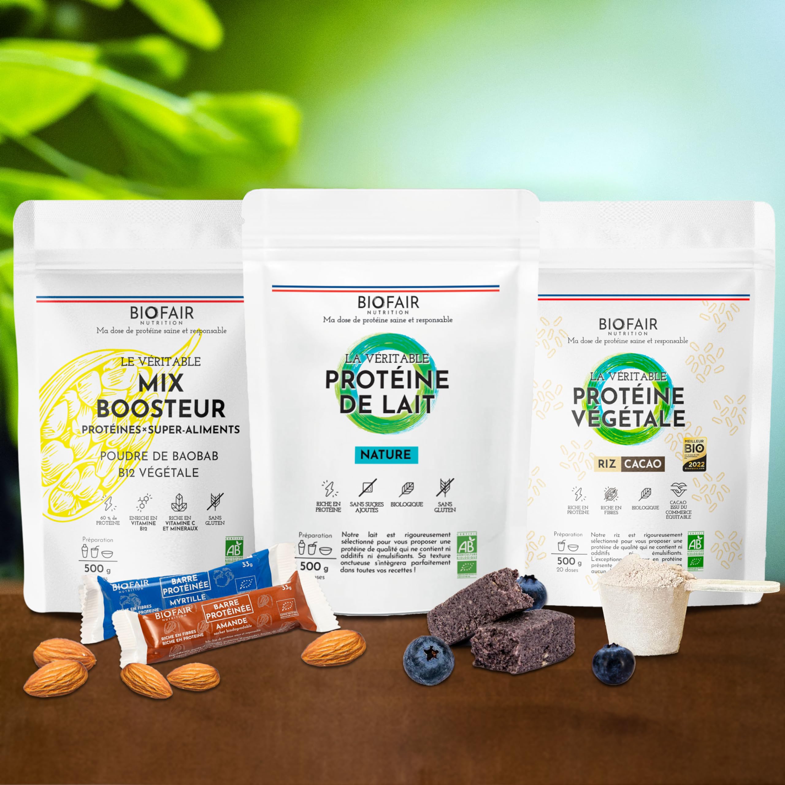 Whey Protéine Vanille Bio - Saine, 100% Naturelle et Issue de Nos Pâturages Français - Goût Vanille - 500 Gr