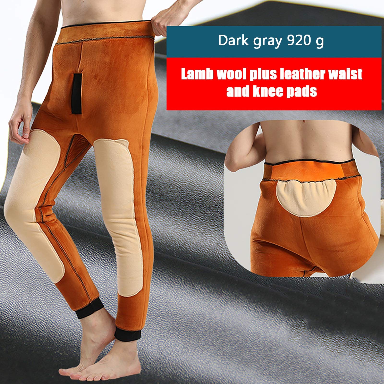 G&F Pantaloni Biancheria Intima Termica Uomini Cotone Mutandoni Assorbimento umidità Tenere Caldo Inverno (Color : B, Size : XL)