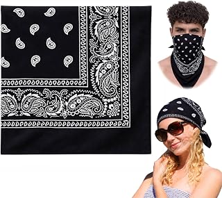 VRONZO Unisex Soft Breathable 100% Cotton Bandana for Men & Women | Head Band for Men Bike Riding, Scarf for Men, Head Sca... Price In India