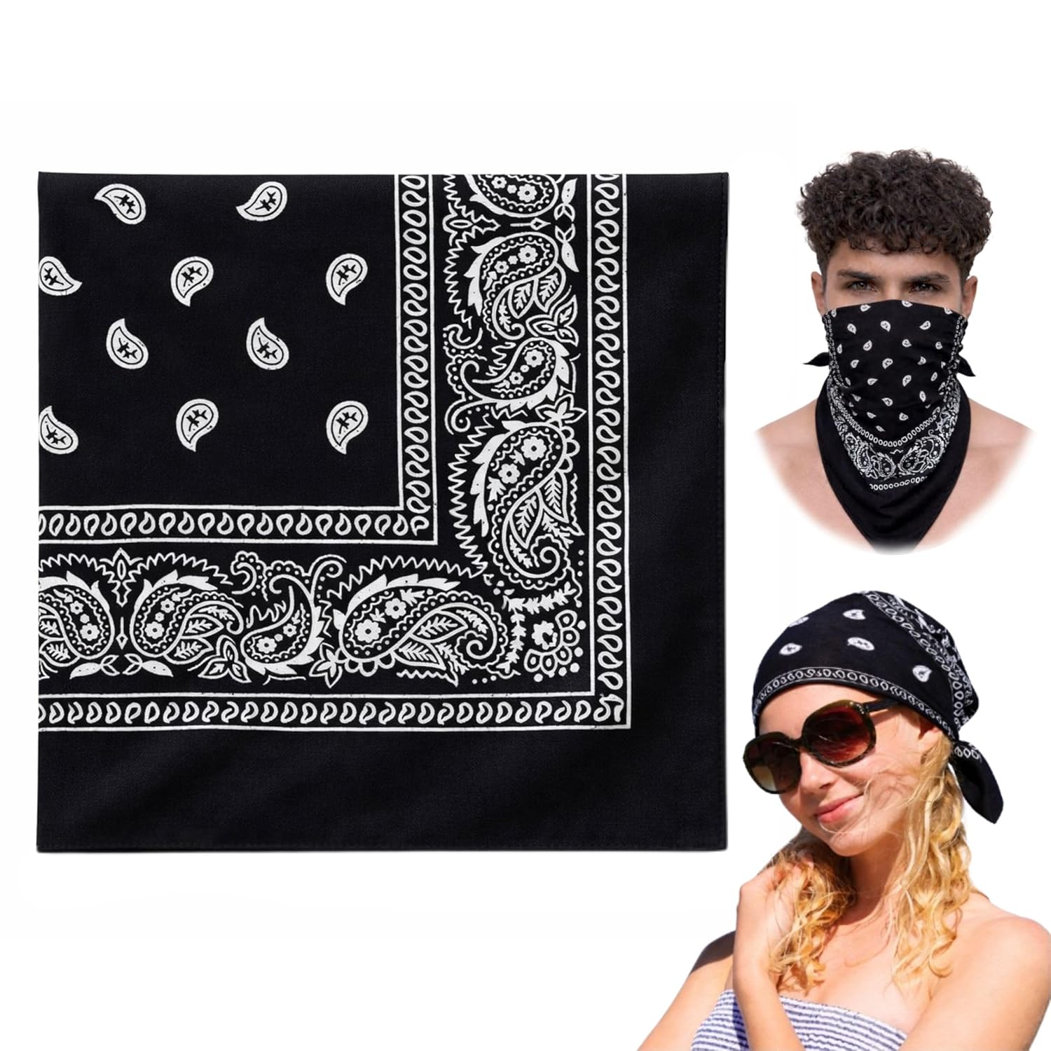 VRONZO Unisex Soft Breathable 100% Cotton Bandana for Men & Women | Head Band for Men Bike Riding, Scarf for Men, Head Sca... - Review, Price and Buying Guide
