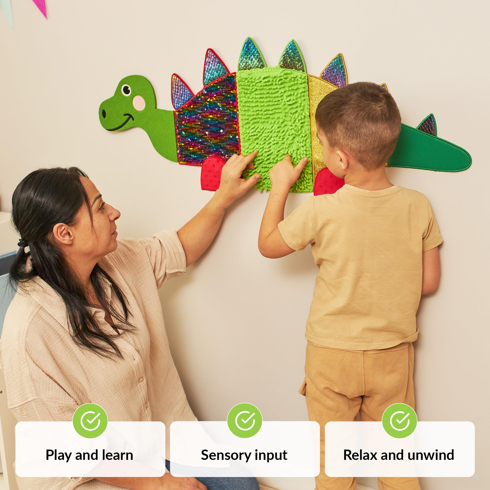 Mur Sensoriel Dino | Panneaux De Panneaux Sensoriels | Tapis Indispensable Pour La Chambre | Équipement