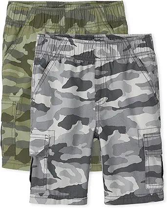 The Children's Place boys Bottoms Cargo Shorts 2 Pack