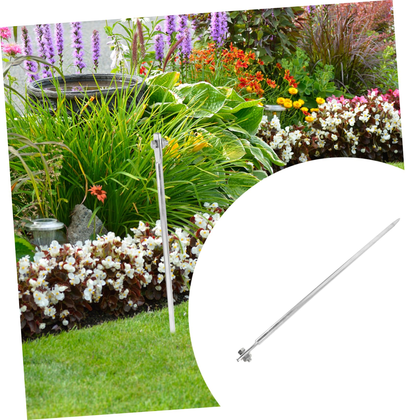 Holibanna Tige De Mise Terre Fer Galvanisé Piquet Pour Câblage Électrique Accessoire De Fixation Et Protection La Foudre Pour Installations Extérieures