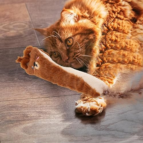 Miniatura 6 de Gatito de hierba gatera de felpa con papel arrugado interactivo para masticar gatos para morder y dentición relleno de hierba gatera animal de