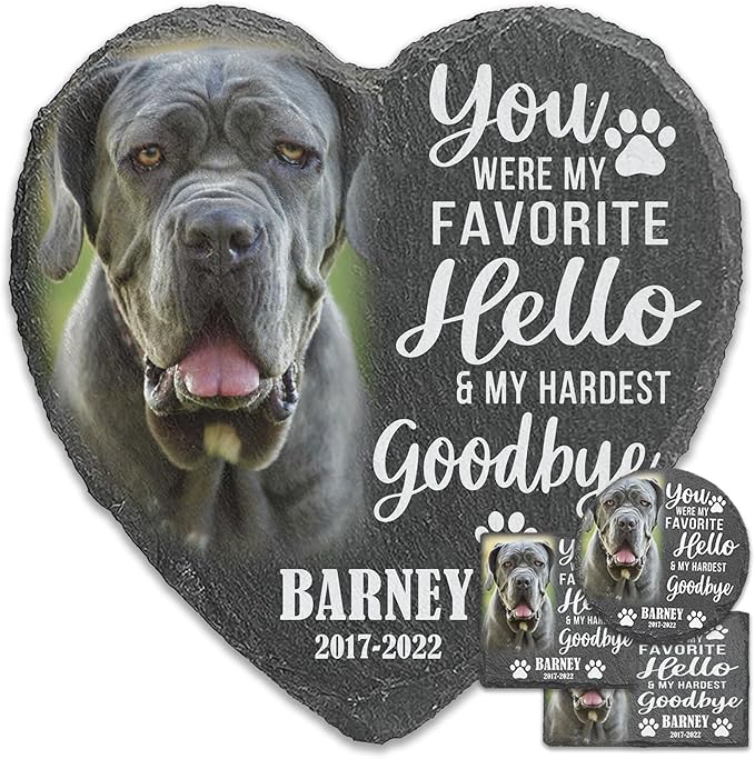UBJVA Dog Memorial Stone Dog Memorial Gifts for Loss of