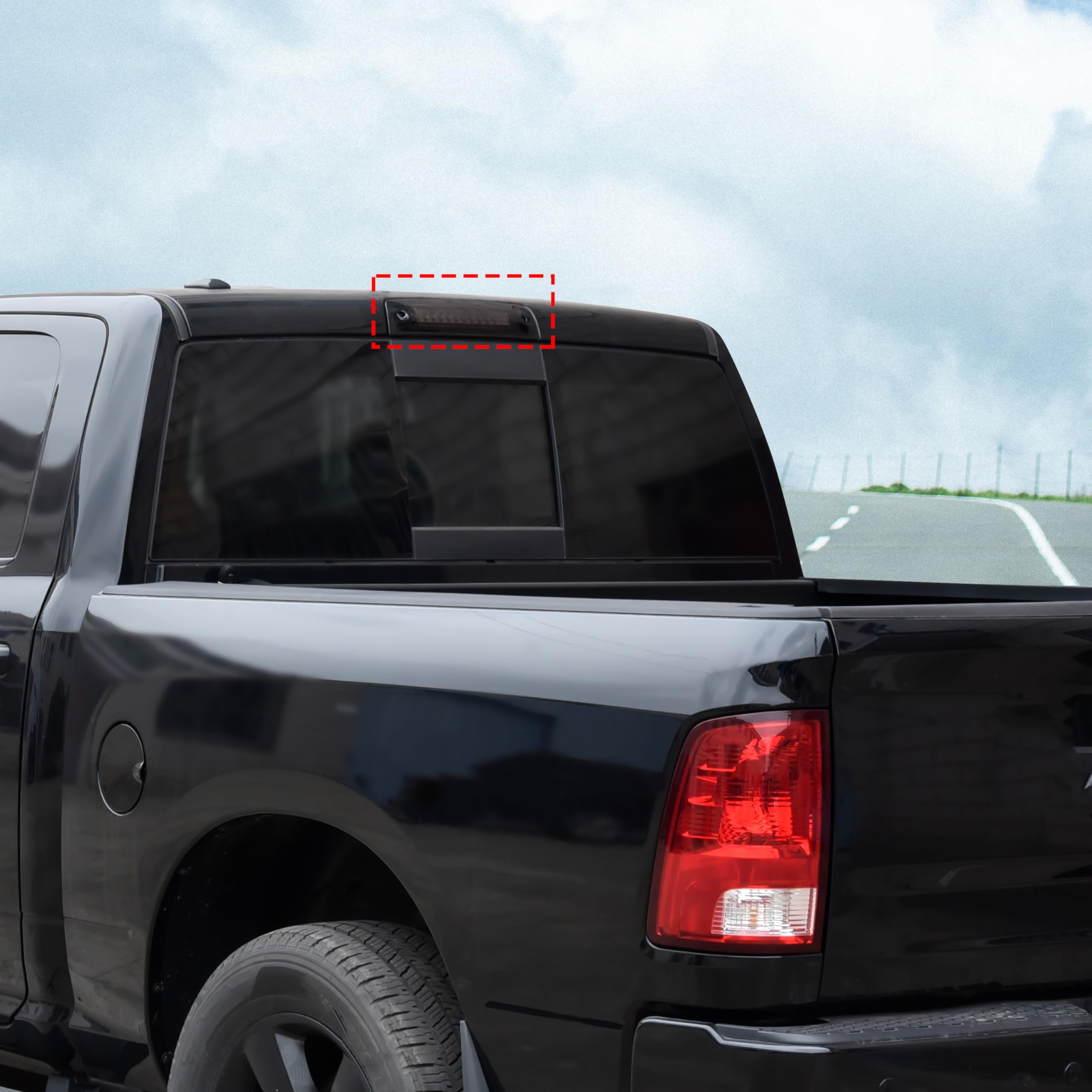 Back Rack Strobe Back Rack Fender Flares Dodge Ram 1500 LED 3rd Third Brake Light Tail ...