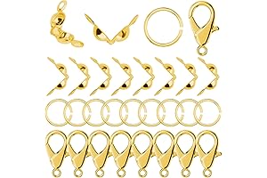 Ensz Juego de accesorios para hacer joyas de 450 piezas, incluye 200...