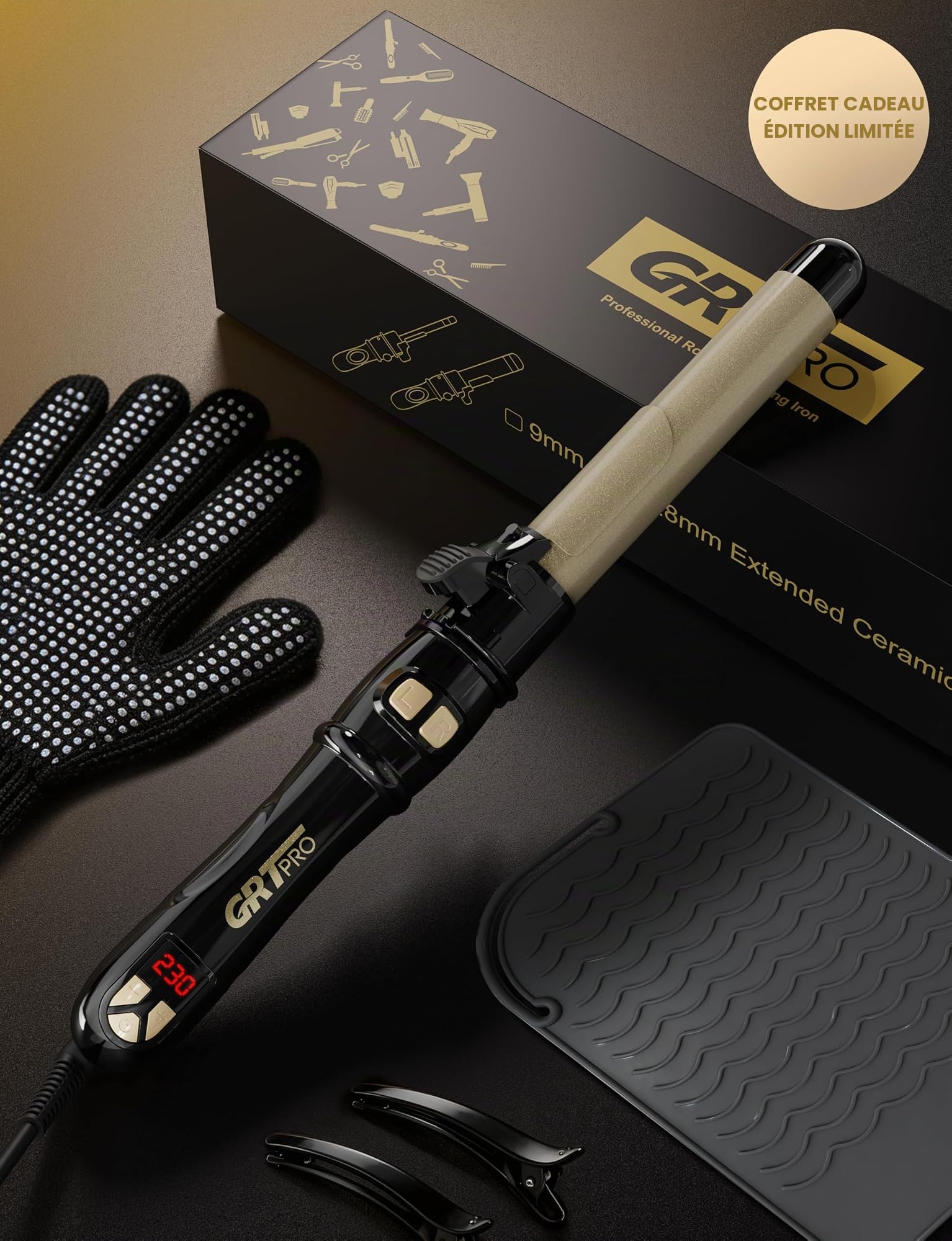 Boucleur À Cheveux Automatique 28mm - Fer À Boucler Automatique Pour Grandes Boucles Avec 14 Niveaux De Chauffage (100-230 °C), Écran LED, Chauffage Rapide En 30 Secondes, Arrêt Automatique