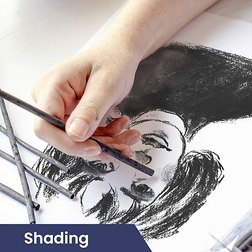 Miniatura 5 de Pacific Arc Varilla de sauce grande de 4paquete, suave, negro, carbón de sauce para dibujar y dibujar