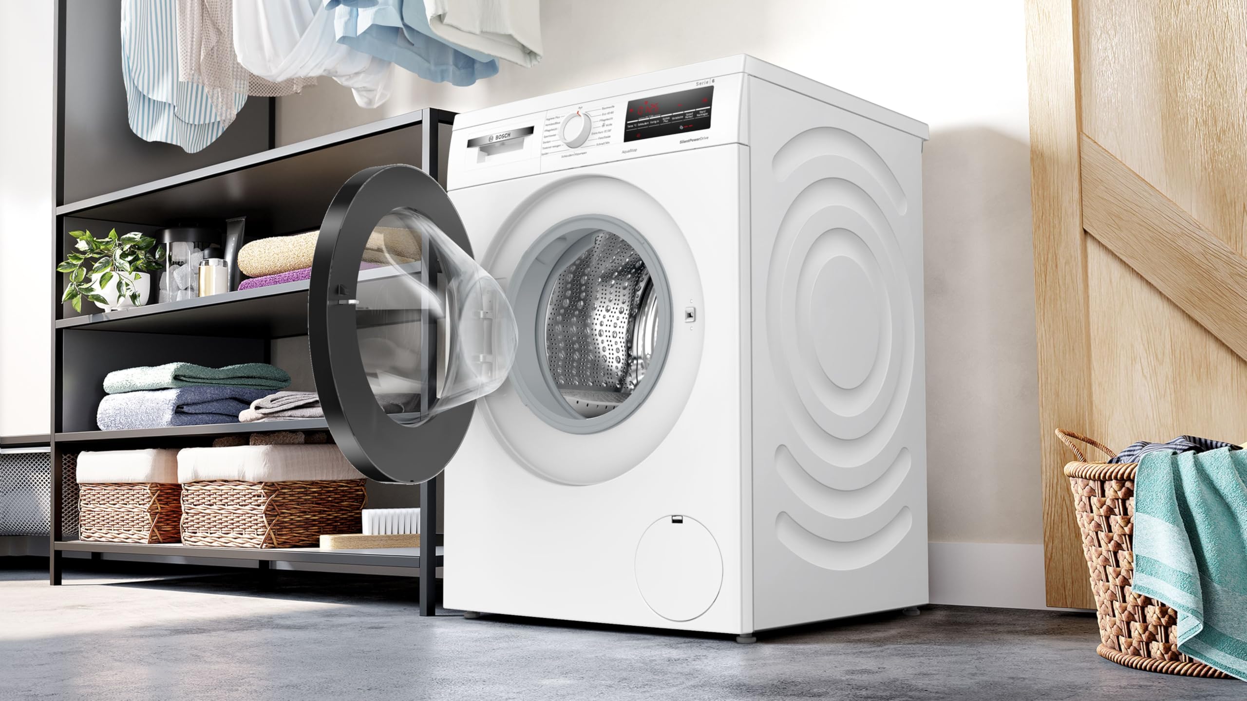 Bosch WUU28T48, Serie 6, Unterbaufähige Waschmaschine, 1-8kg, 1400 UpM, Maximale Energie- und Wasserersparnis, Speed Perfect, Extraprogramme für Sport, Dunkles und Babykleidung, Nachlegefunktion | Nachlegefunktion, Active Water Plus Mengenautomatik, Speed