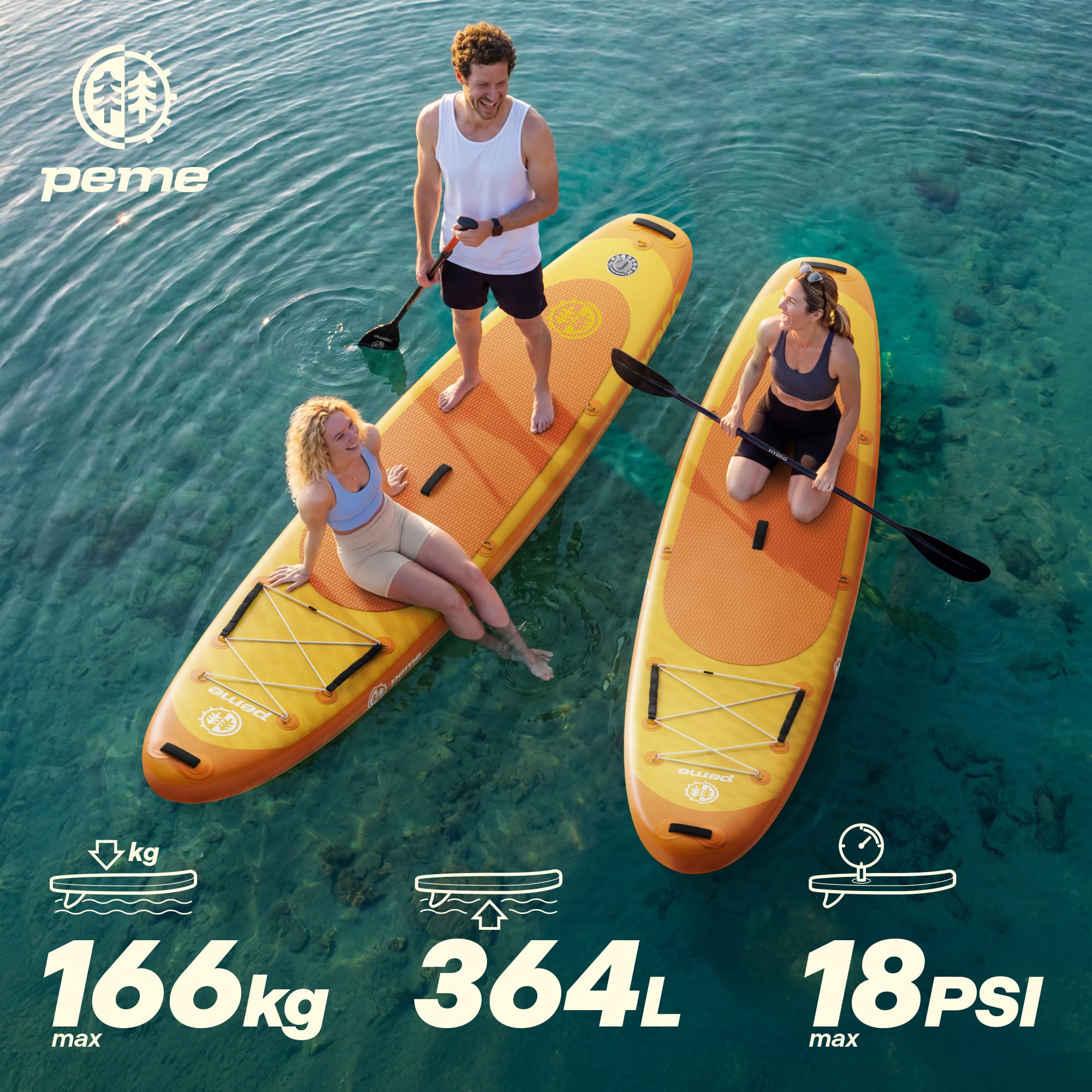 peme Tabla Paddle Surf Hinchable Sup Padel Adulto Sup Padelsurf Stand Up Principiantes Profesional Rigida Touring Allround con Accesorios para Adultos Mar Standup 150 166 kg 320 350 cm
