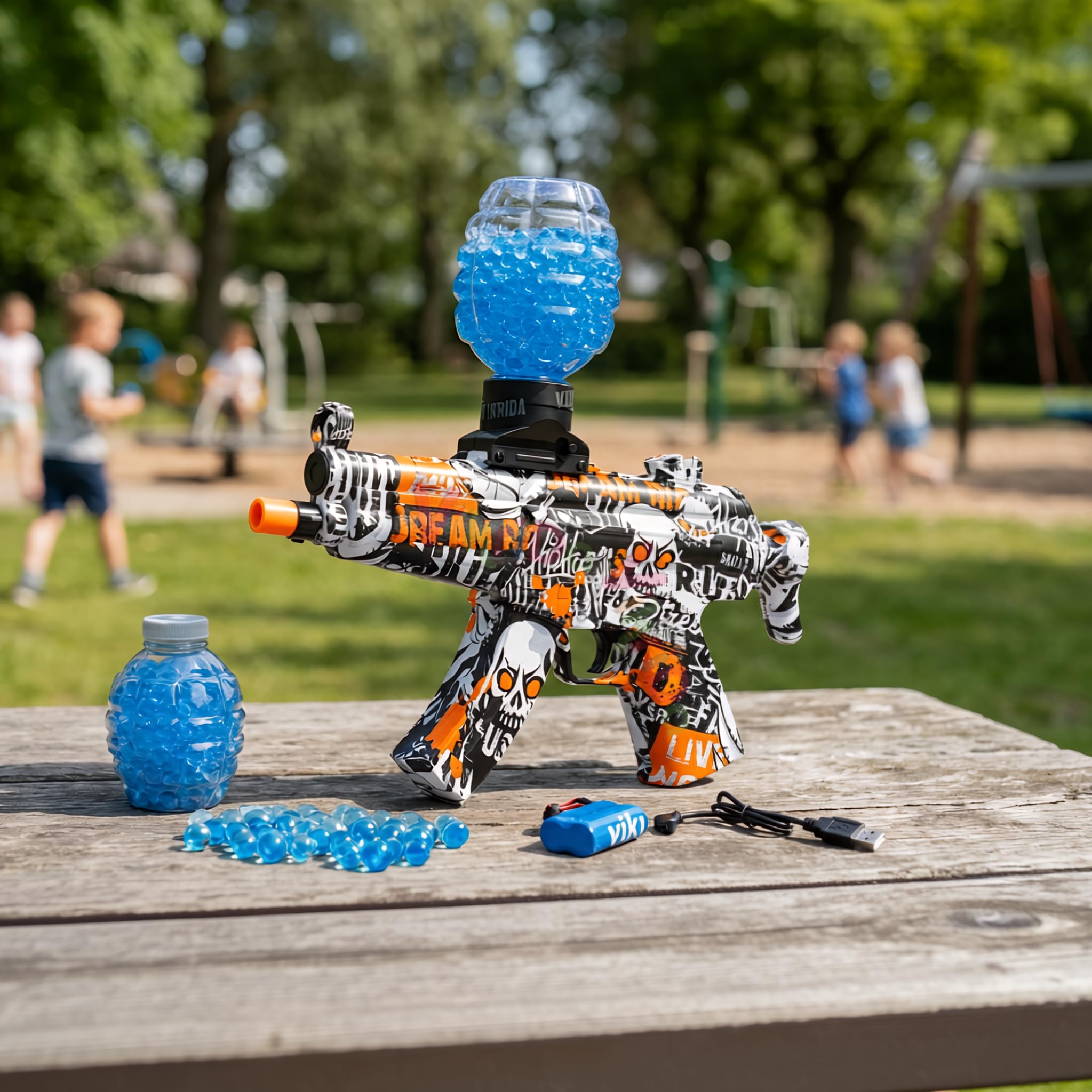 VikriDA Electric Small Balls Water Toy Gun for Outdoor Activities Shooting Time - Eco-Friendly Bullets/Toy