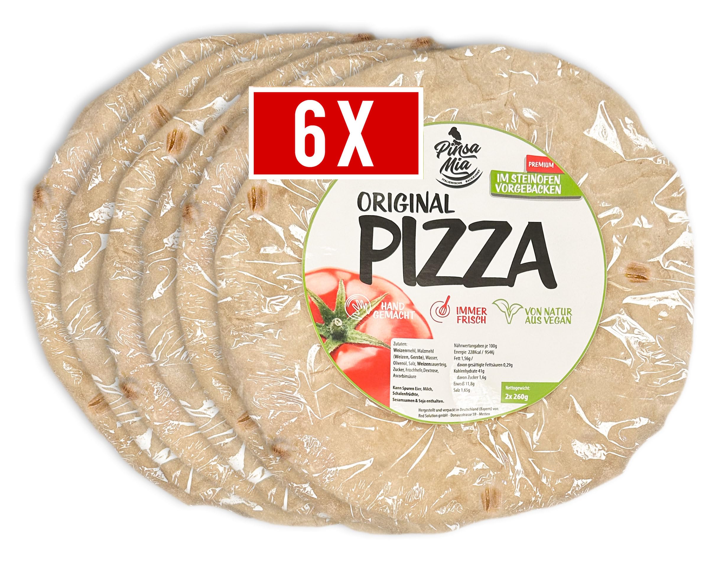 PinsaMia Pizza Original (6×30 cm)