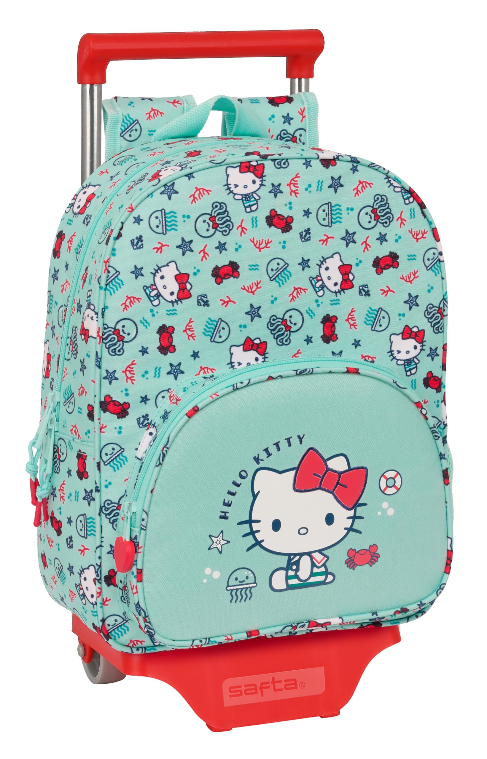 Safta M020d PINYPON - Mochila Infantil con Carro 705, Ideal para Niños de Diferentes Edades, Cómoda y Versátil, Calidad y Resistencia, 26x11x34 Unisex niños (Pack de 1)