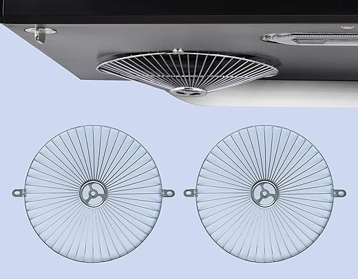 Stainless Steel Two Screw Motor Jali or Net for Straightline/Flat Shape Kitchen Chimney (Set of 2 Pcs), Chimney Replacement Spare Parts Accessories