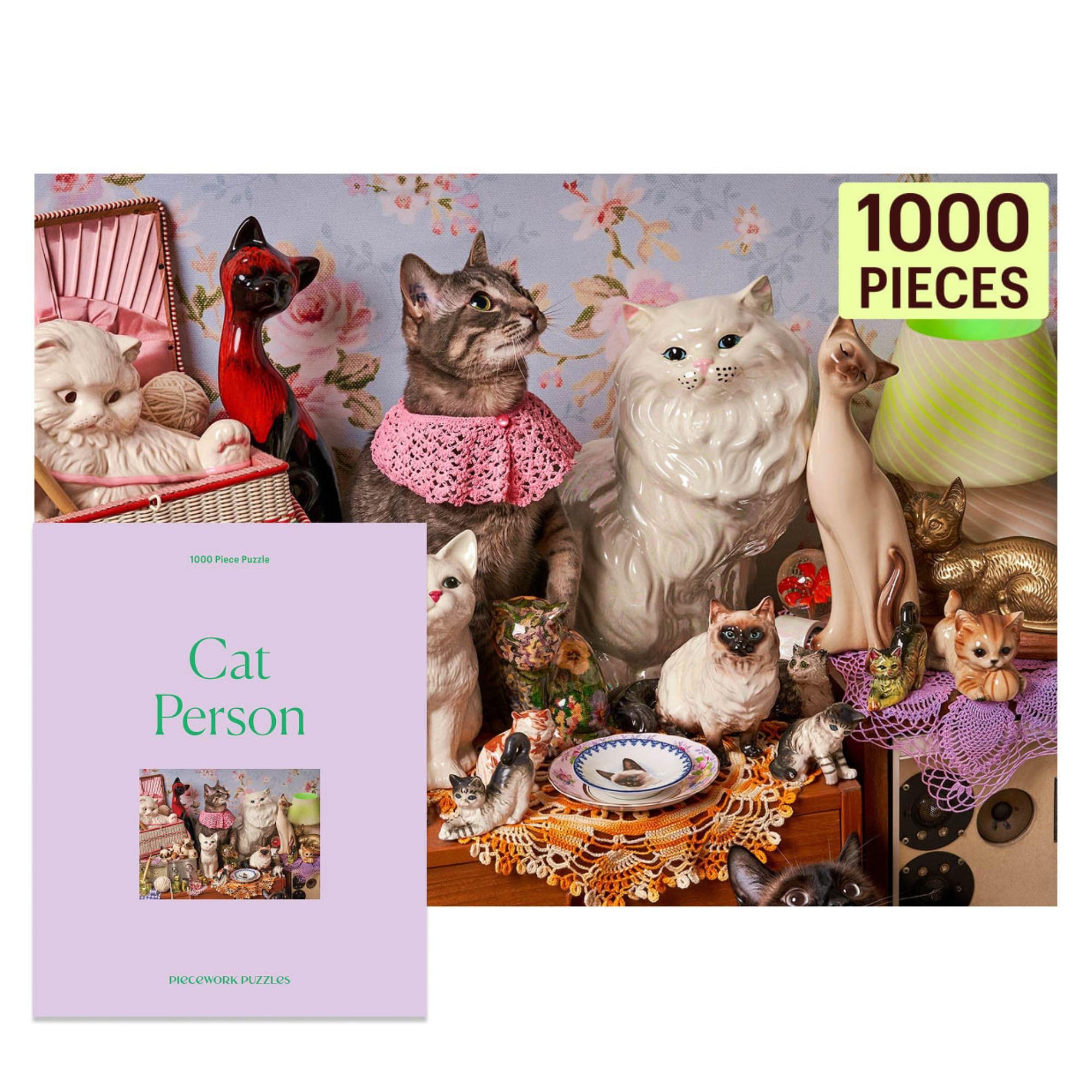 Piecework Cat Person 1000 Piece Puzzle for Adults, Challenging