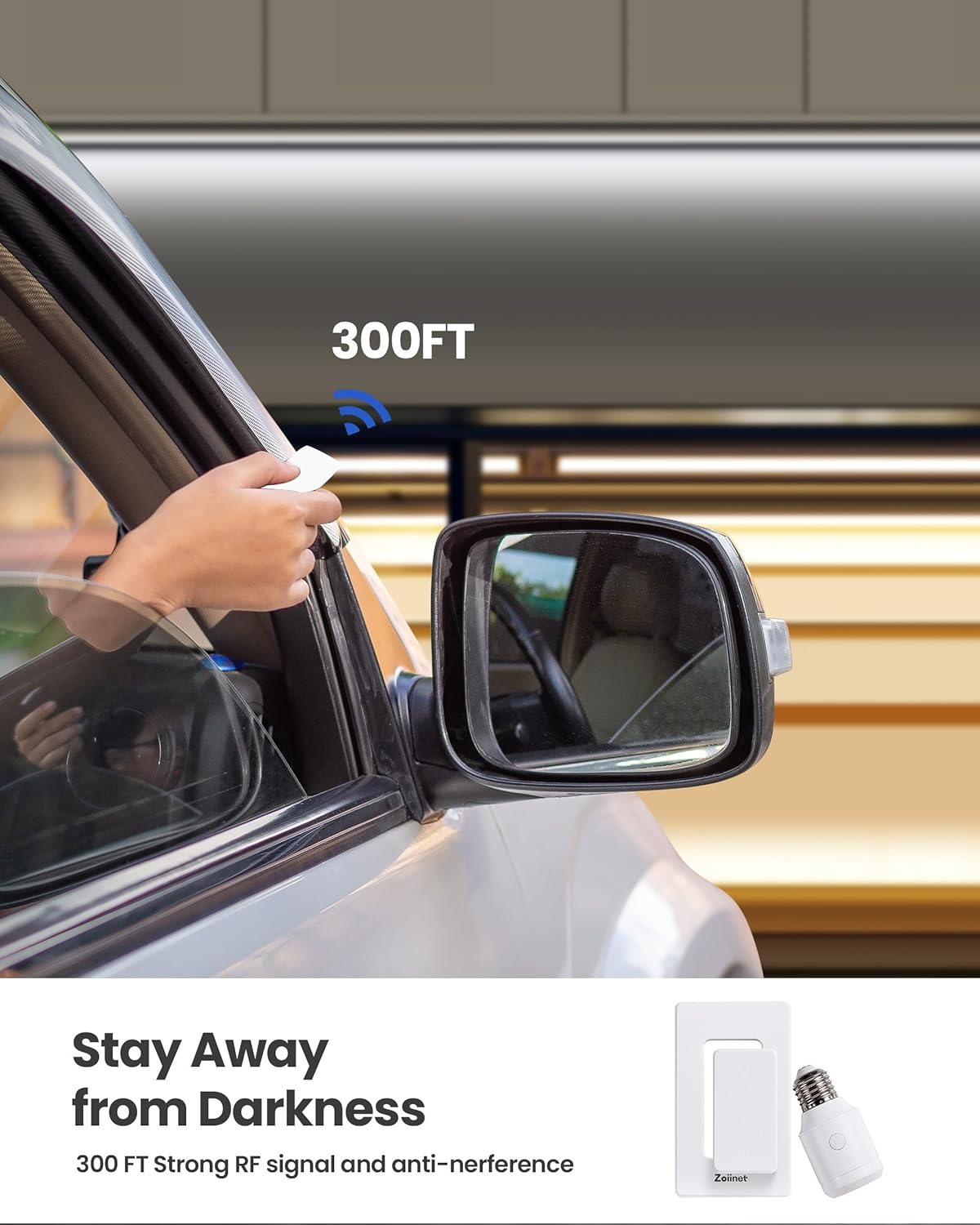 500W Remote Control Light Bulb Socket, with 2 Switches, Wireless Light Switch for Pull Chain Lighting Fixture, E26 E27 Bulbs Base Holder, Programmable, for Bedroom, Stair, Closet & Garage