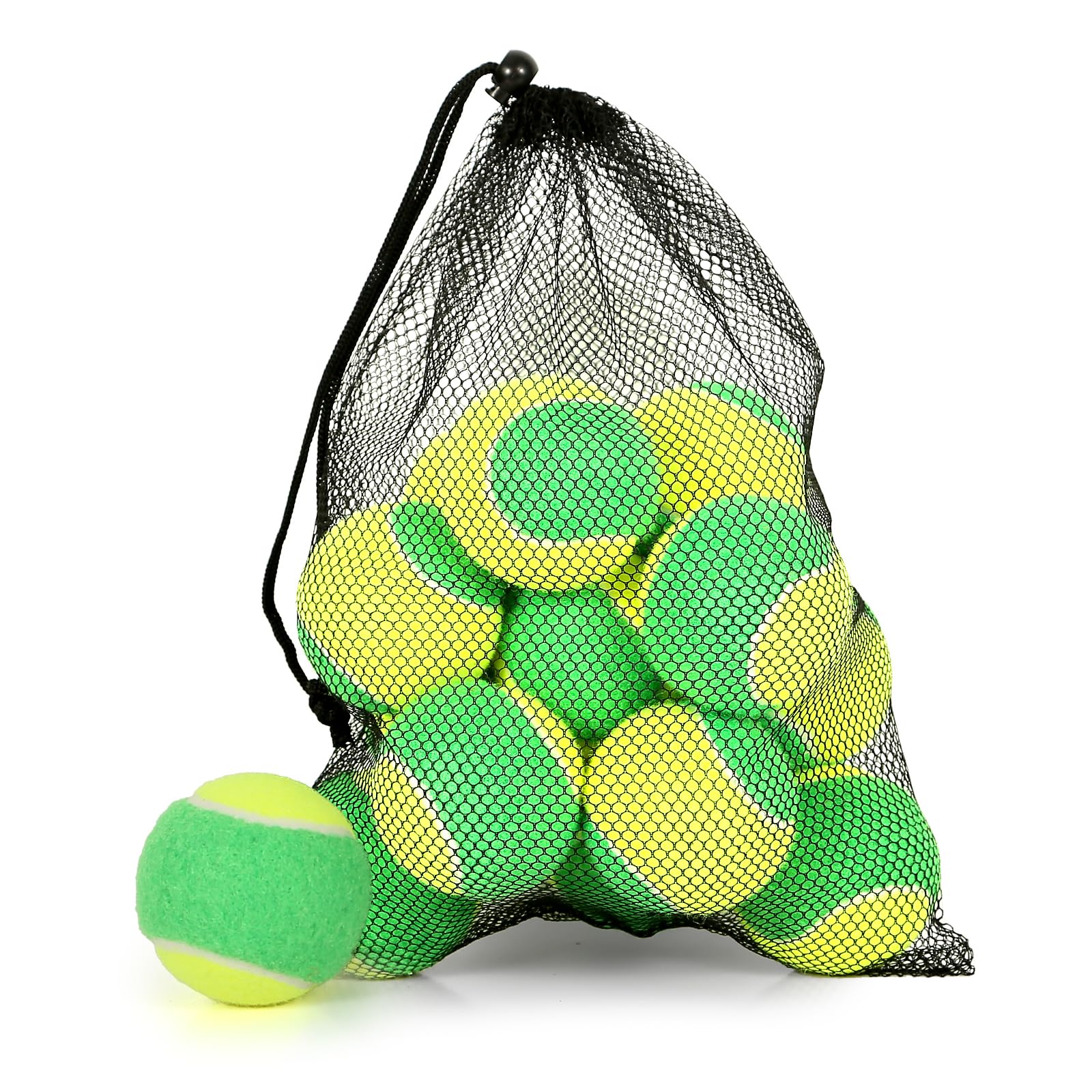MRYCZ FYRHD 12/18/24/30/40 Pack Tennis Balls for Kids 25%-50% Low Compression Stage Tennis Ball for Beginners Youth Kids Training Practicing with Mesh