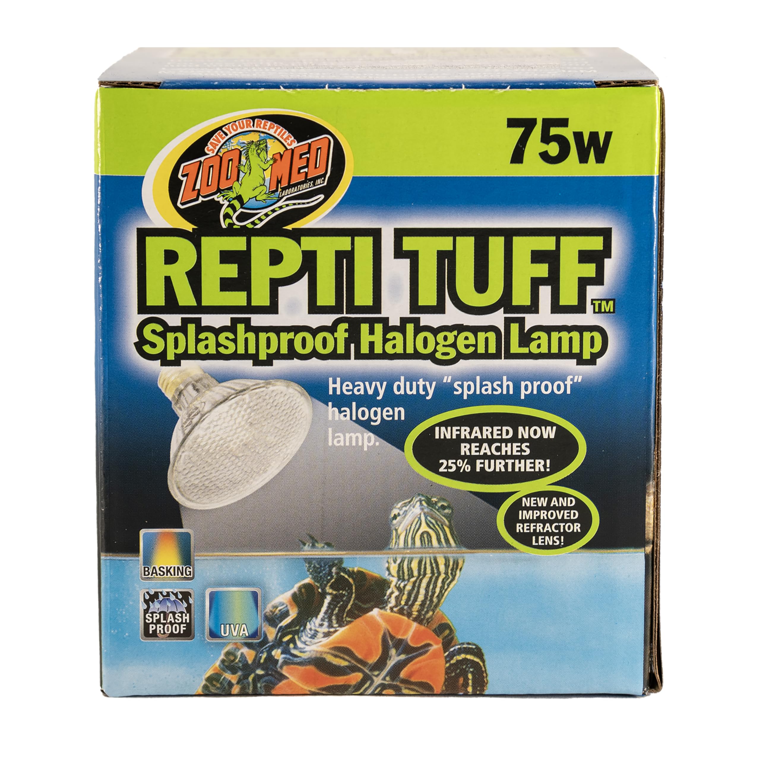 Zoo Med Turtle Tuff 75W Halogen Bulb - Turtle - Splash Resistant - OH-75E