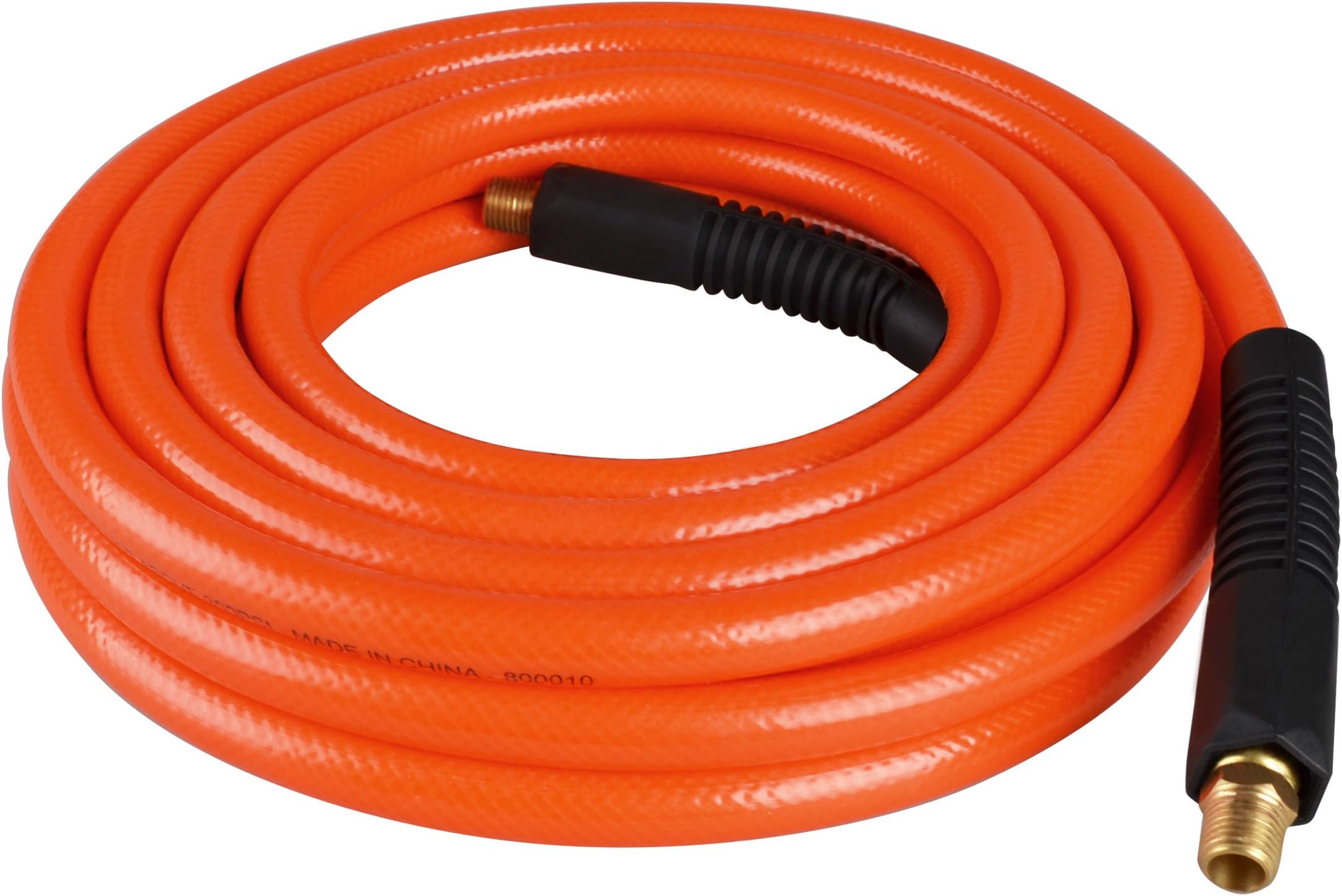 DuRyte Pro 300 PSI PVC Air Hose - 3/8-Inch by 25-Feet, 1/4-Inch MNPT Brass Ends