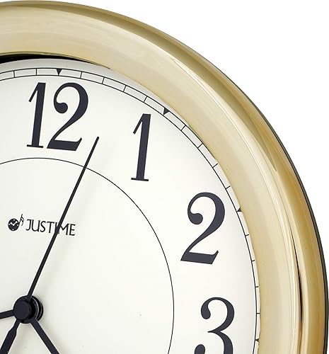 Miniatura 8 de Reloj de pared decorativo de plástico beige de 8.5 pulgadas, fácil de leer, resistente al agua, especial para espacios pequeños, oficina, barcos, RV