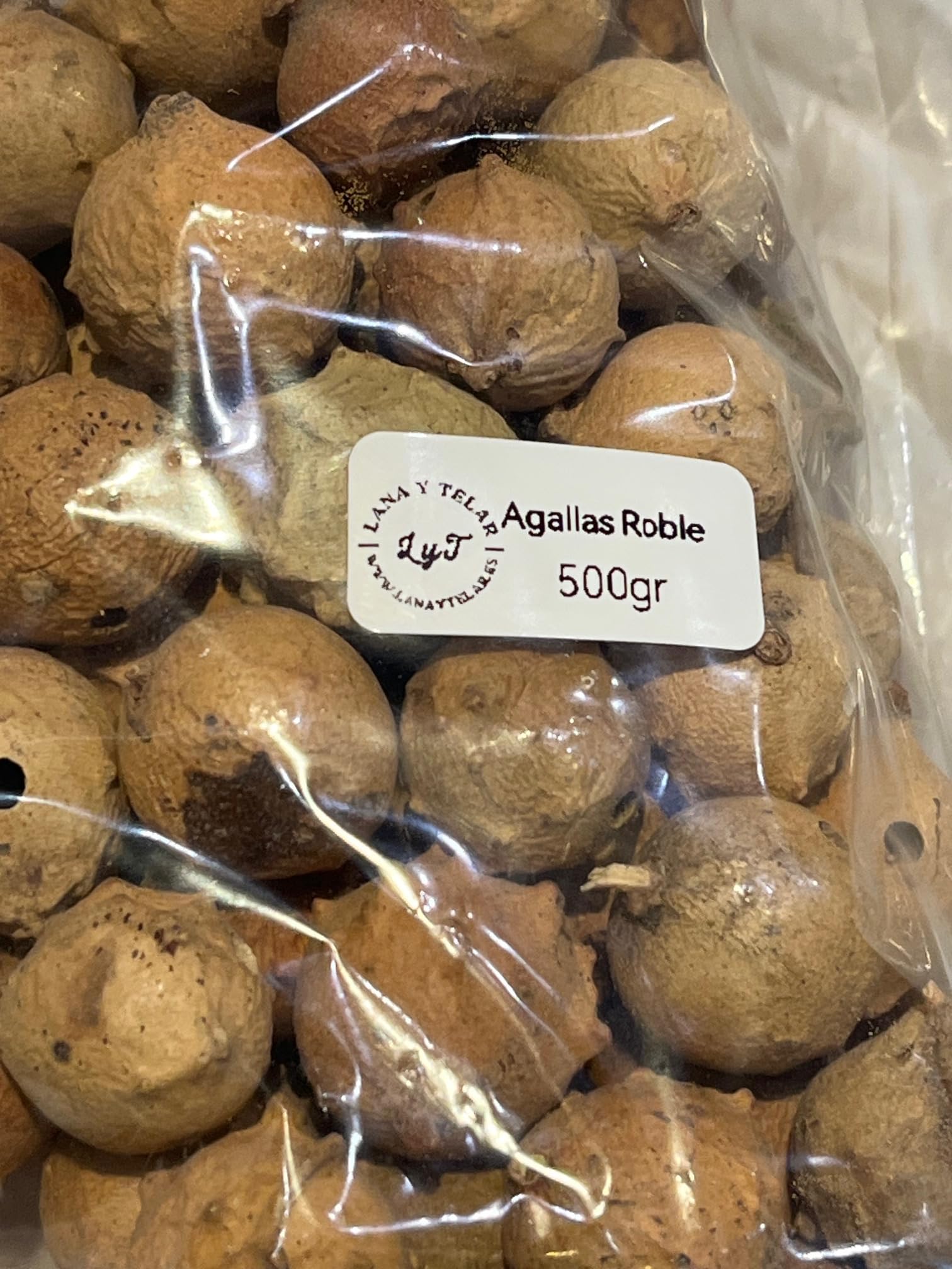 Ganze Eichengallen, GALL NUT, 500gr., Quercus infectoria, 100% natürlicher Farbstoff für Garne und Naturfasern.