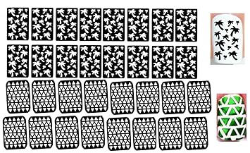 amazon com palm tree collection 32 nail vinyl stencil c131 palm and christmas tree beauty personal care
