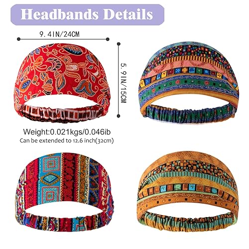 Miniatura 3 de Diademas anchas para mujeres y niñas, banda elástica antideslizante para mujer, bandas de cabeza modernas, diadema elegante para la cabeza, diademas