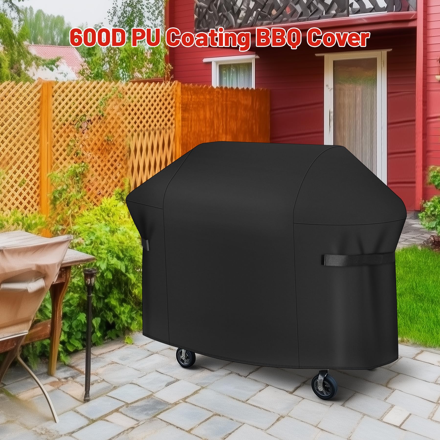 Sonharlar Funda para barbacoa de 152 cm 7107 para Weber Genesis Serie 300, resistente e impermeable, cubierta de revestimiento de poliuretano para Weber, Dyna-glo, Nexgrill (no compatible con Genesis