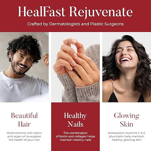 Miniatura 2 de Rejuvenate Suplemento de gomitas de vitaminas y minerales  Gomitas de colágeno + vitaminas, biotina y zinc  Suplemento antienvejecimiento para la