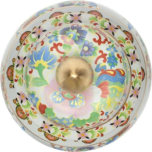 Miniatura 9 de Red Lantern Tarro de templo de porcelana azul y blanco de dragón de 18"