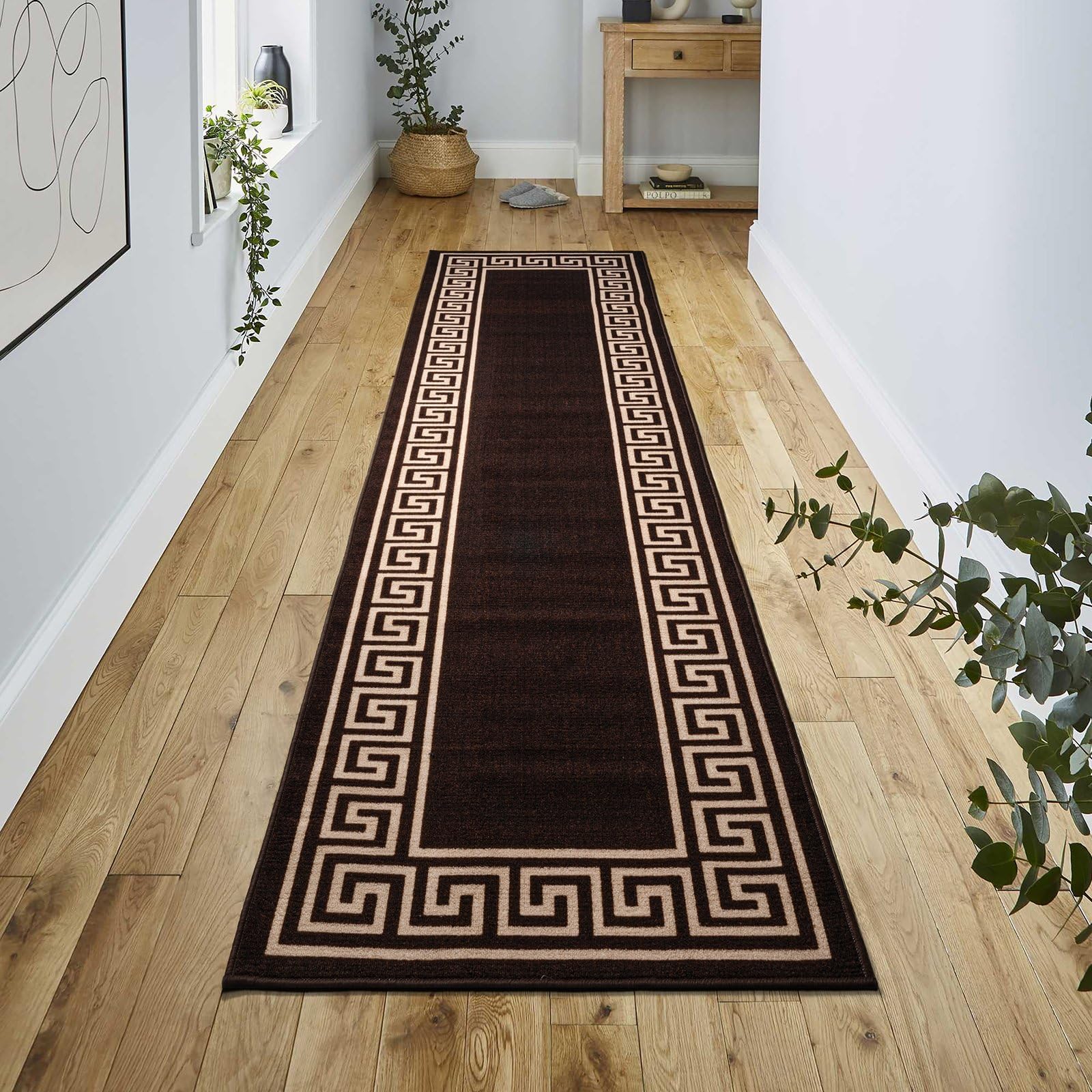 renoazul® Carpet Runners for Hallways Non-Slip Long & Wide Heavy-Duty Plain | 80 x 300 cm Super Absorbent Indoor Stair Carpet and Kitchen Anti-slip Floor Mats - Greeky Rug - Grey & Black — view 143