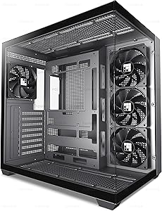FOIFKIN F300 PC Case ATX with 4 Non-RGB Fans, High Airflow Mid-Tower Computer Case, Gaming PC Case Big Tower, ATX Case Bla…