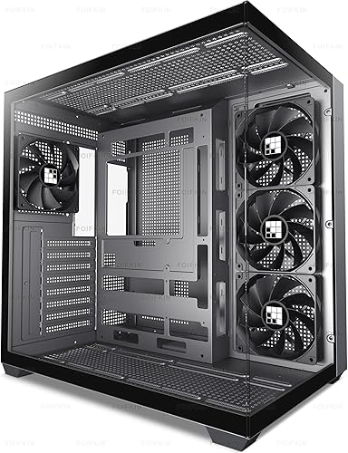 FOIFKIN F300 (2025) PC Case - Pre-Installed 4 No RGB Fan, ATX Mid-Tower Gaming PC Case, 270° Panoramic Glass with Type-C, FOIFKIN (Black)