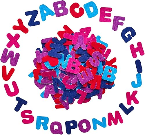 Miniatura 2 de Calcomanías de letras, calcomanías de fieltro para niños, letras de fieltro para manualidades, suministros de manualidades para álbumes de recortes,