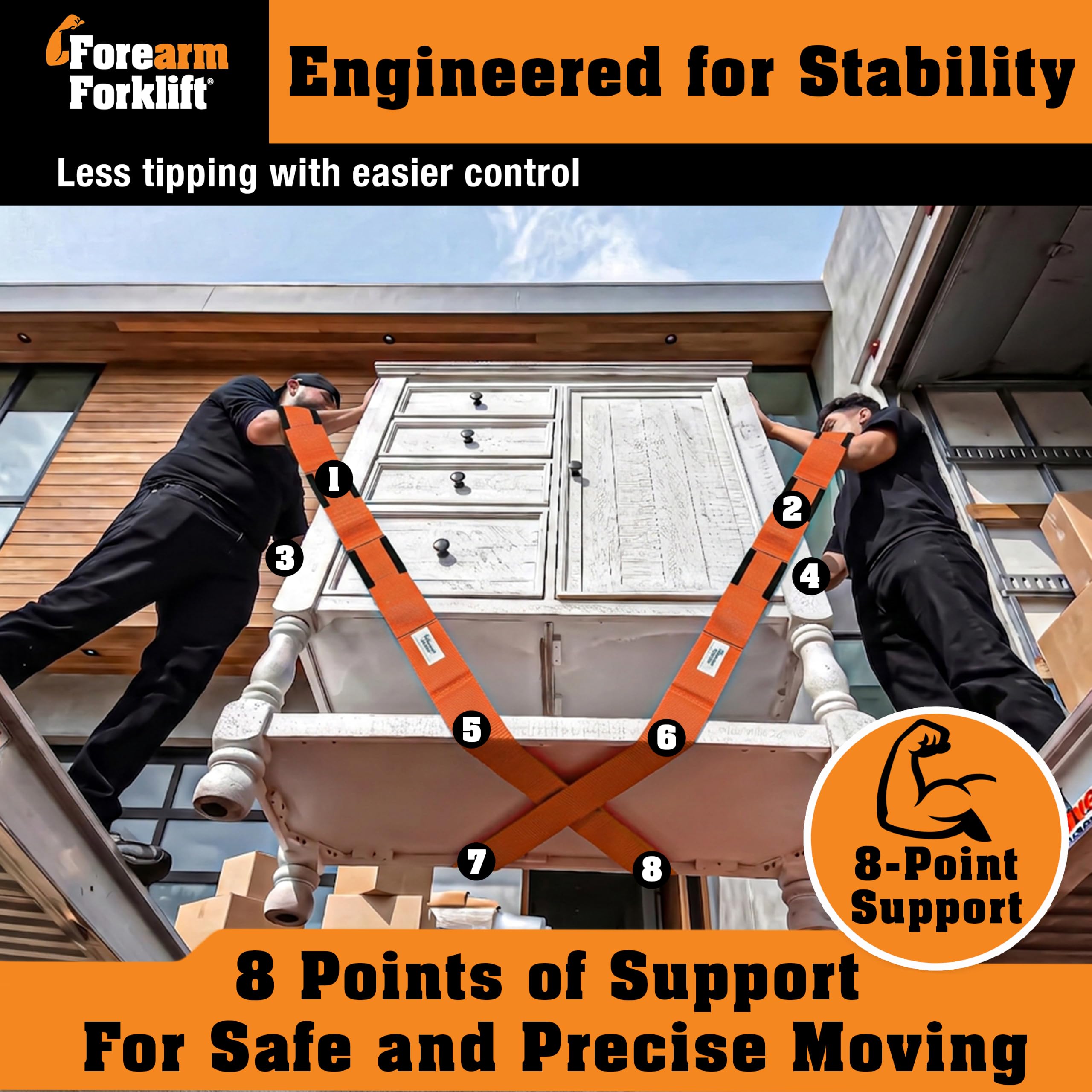 Heavy Duty Furniture Moving Straps - 800 lb Capacity -5