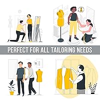 Vista 7 de Paquete de 2 cintas métricas de tela, cinta métrica para el cuerpo Cinta métrica suave para coser tela y pérdida de peso, medición corporal