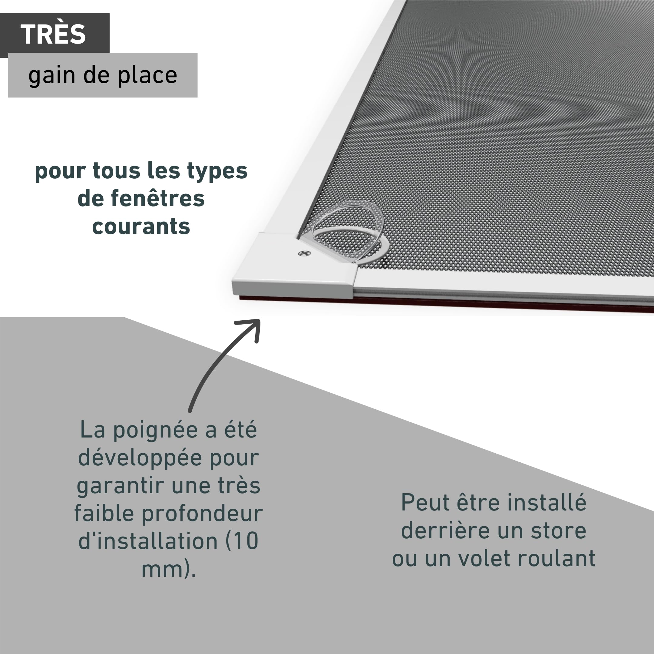 Windhager Moustiquaire fenêtre magnétique, 100x120 cm, blanc, cadre aimanté sans perçage, maille fibre de verre résistante, recoupable, montage facile pour fenêtres standard, 04300