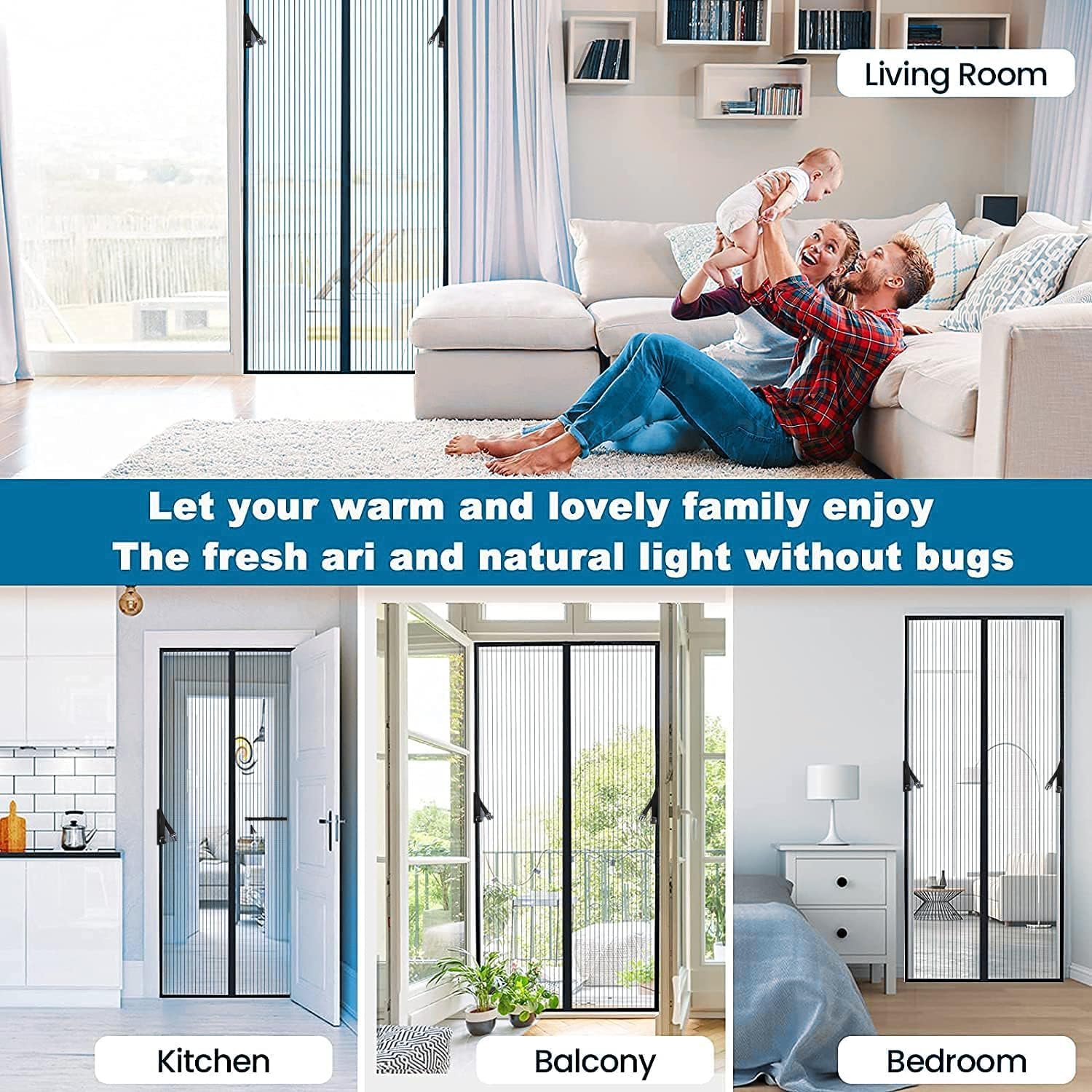 Magnetic Mosquito Net - Hands-Free Insect Protection -4 Magnetic Mosquito Net - Hands-Free Insect Protection -4