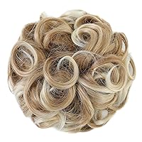 Vista 2 de Elaine Extensión de Moño Grande y Desordenado Cabello Rizado Moños Piezas de Cabello para Mujeres Sintético Ondulado Coleteros Grandes Gruesos