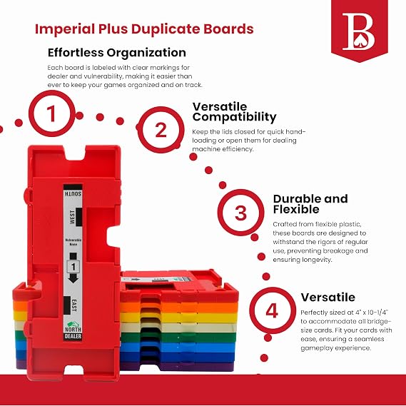 Baron Barclay Imperial Plus Duplicate Boards for Bridge - Set of 32 - Green