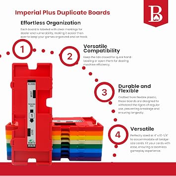 Baron Barclay Imperial Plus Duplicate Boards for Bridge - Set of 32 - Green