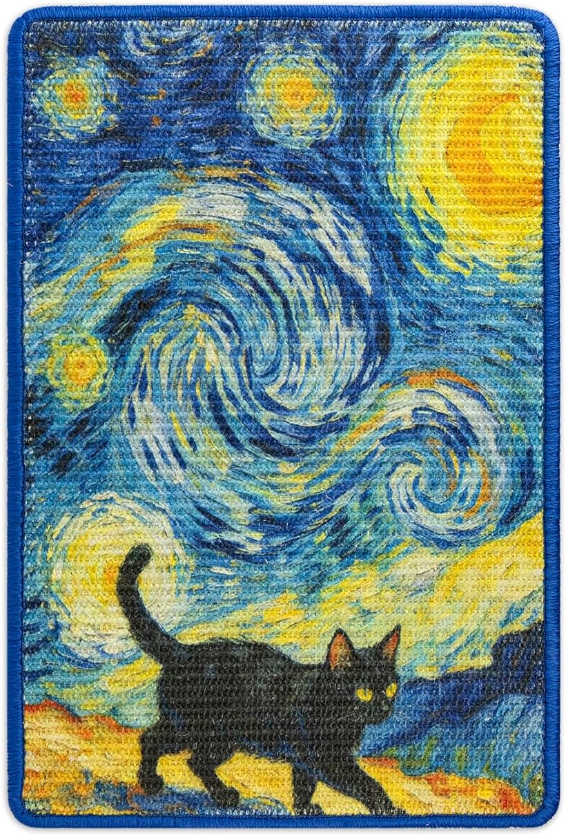 3-in-1 Sisal Cat Scratch Mat Floor & Wall Cat Scratcher Pad Scratching Post Scratch Furniture Couch Carpet Protector 23.6x15.7inch (Blue Sky)