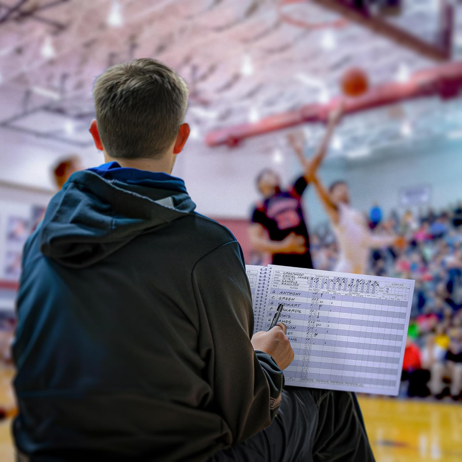 Basketball Scorebook - 50 Games Score Book Side by Side Score Keeping Book for Stats | Basketball Stat Tracking Book - High School, Middle School, Little League for Scorekeepers - Image 4