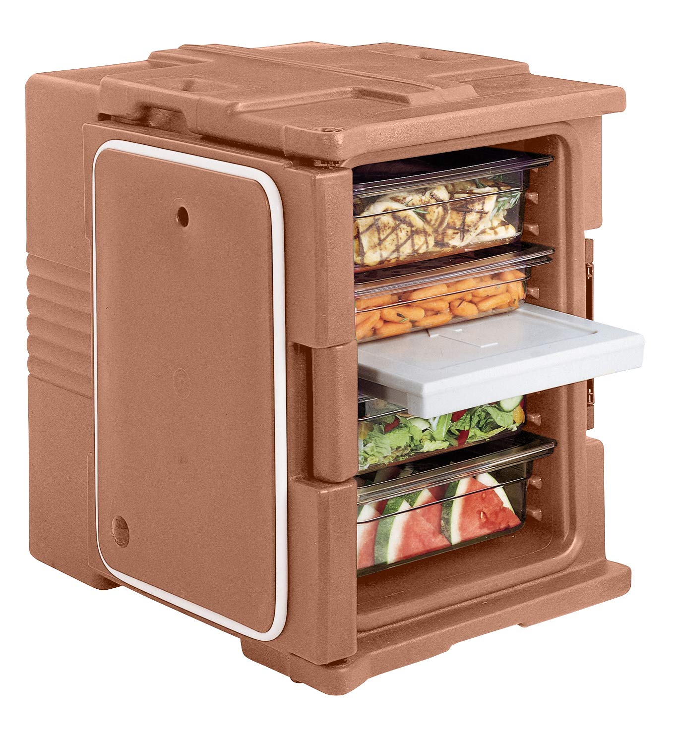 Cambro UPC400157 Ultra Pan Carrier®, front loading, holds 1/2, 1/3 & full size pans 2-1/2" to 8" deep, Beige Case of 1