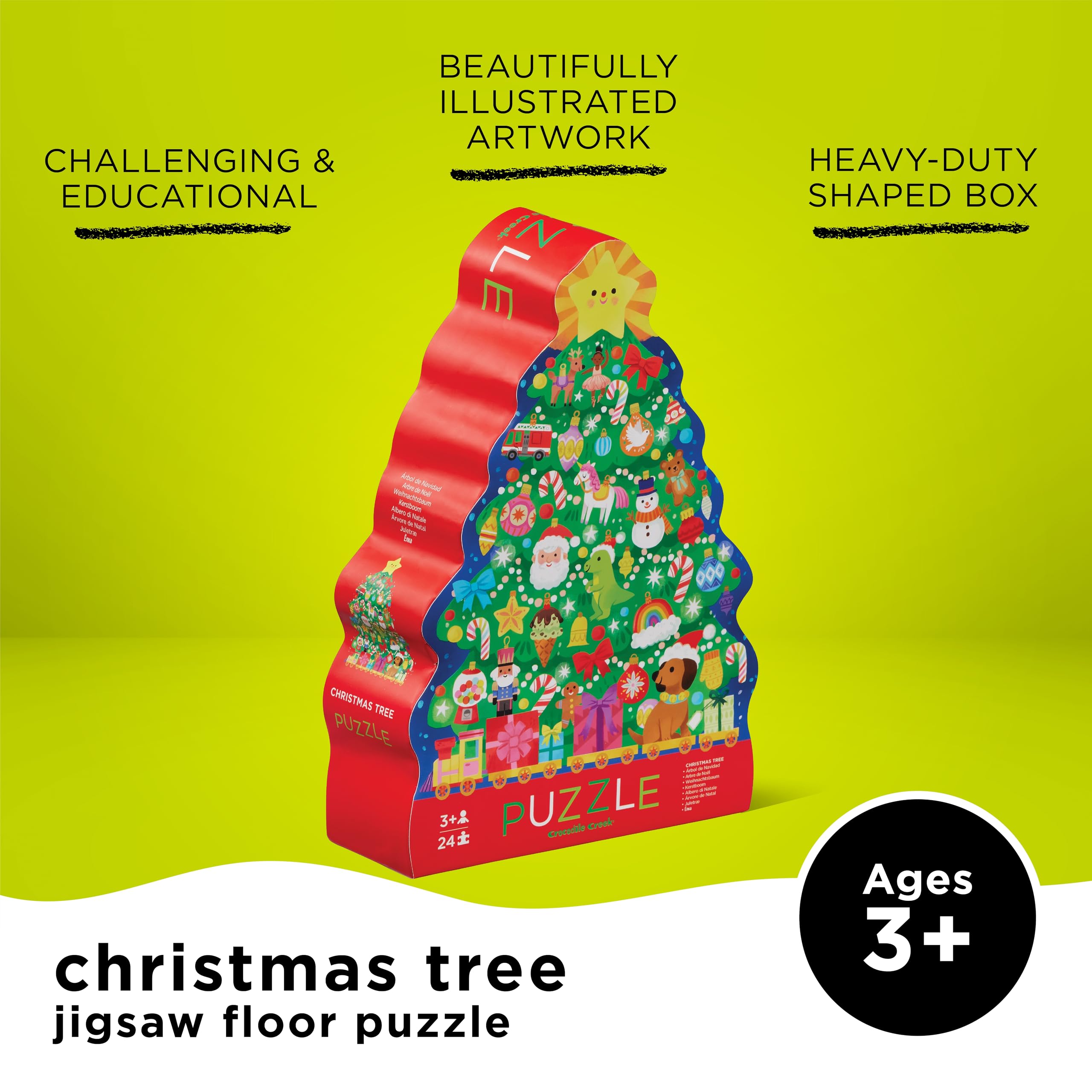 Amazon.com: Crocodile Creek 24 Pc Puzzle/Christmas Tree : Toys & Games